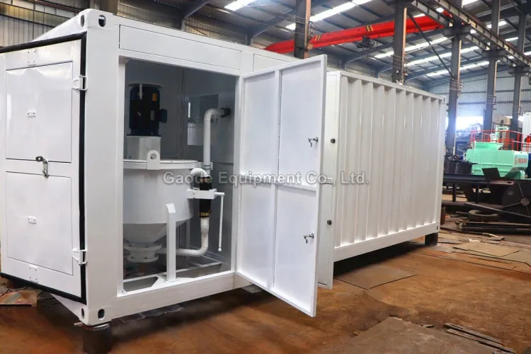 Gaodetec GMA2X300/1000 Containerized Colloidal Grout Mixer with Agitator Machine for Sale